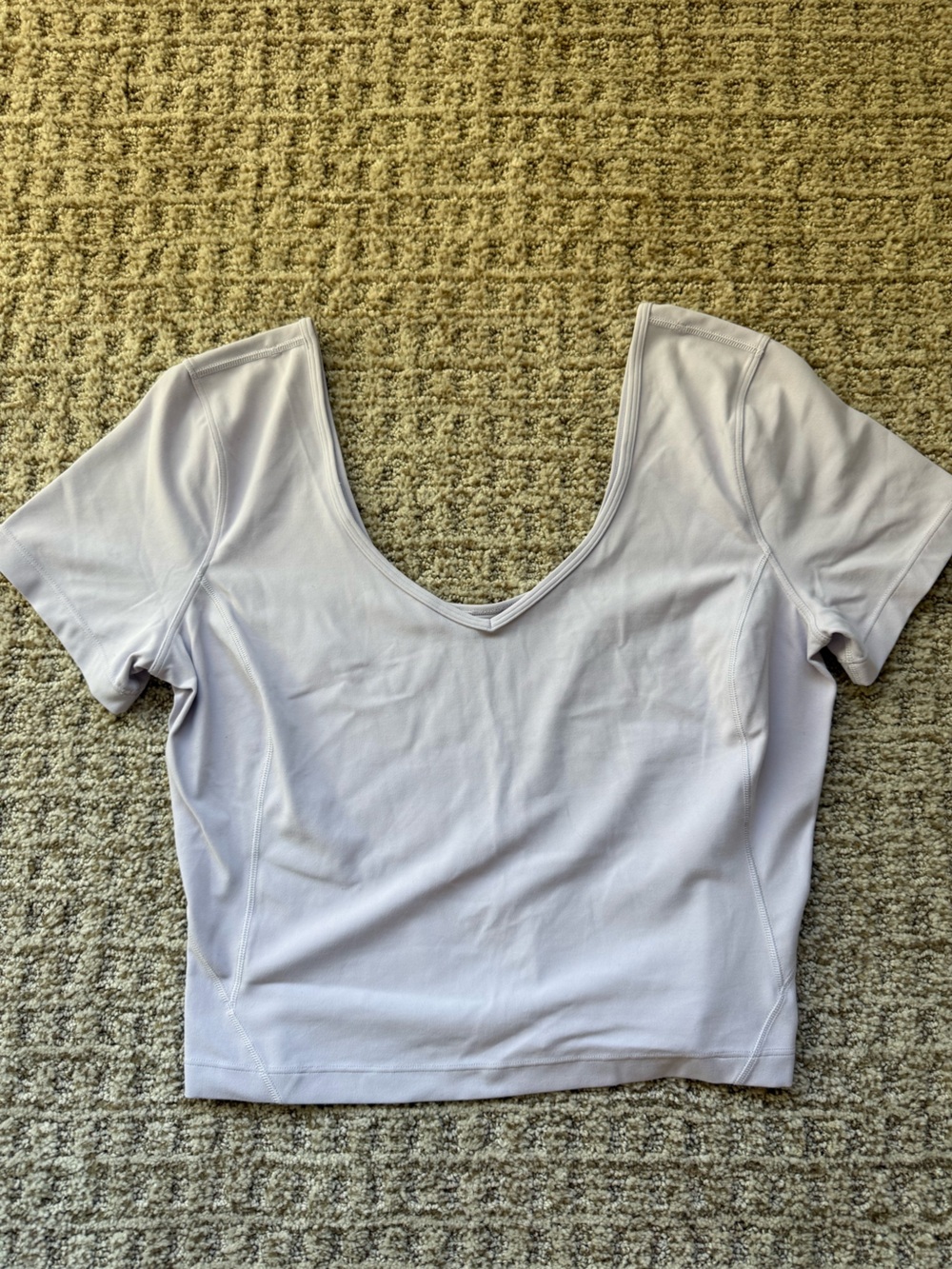 lululemon athletica Light Lavender Scoop Neck Short Sleeve Top